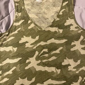 Old Navy Olive & Beige Camo Tank Top
